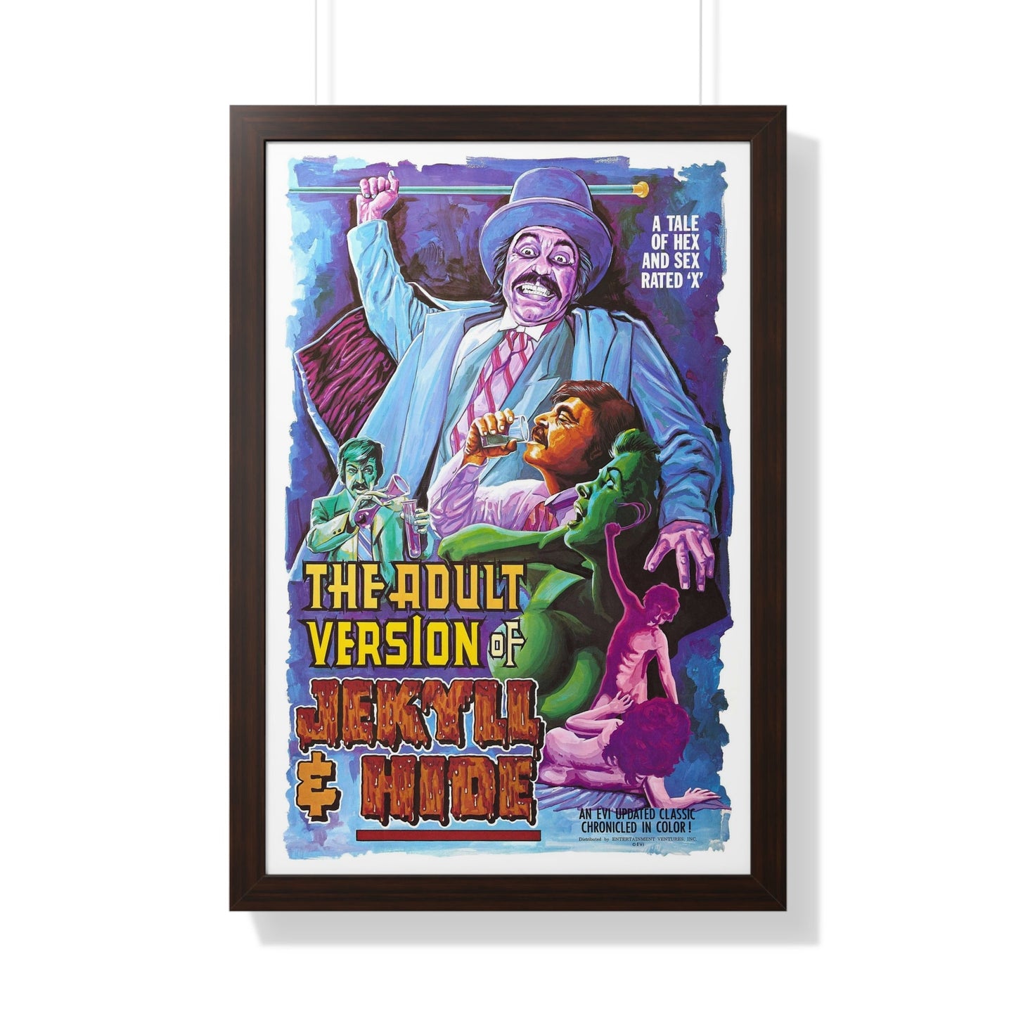 THE ADULT VERSION OF JEKYLL AND HIDE 1971 - Framed Movie Poster-20" x 30"-The Sticker Space