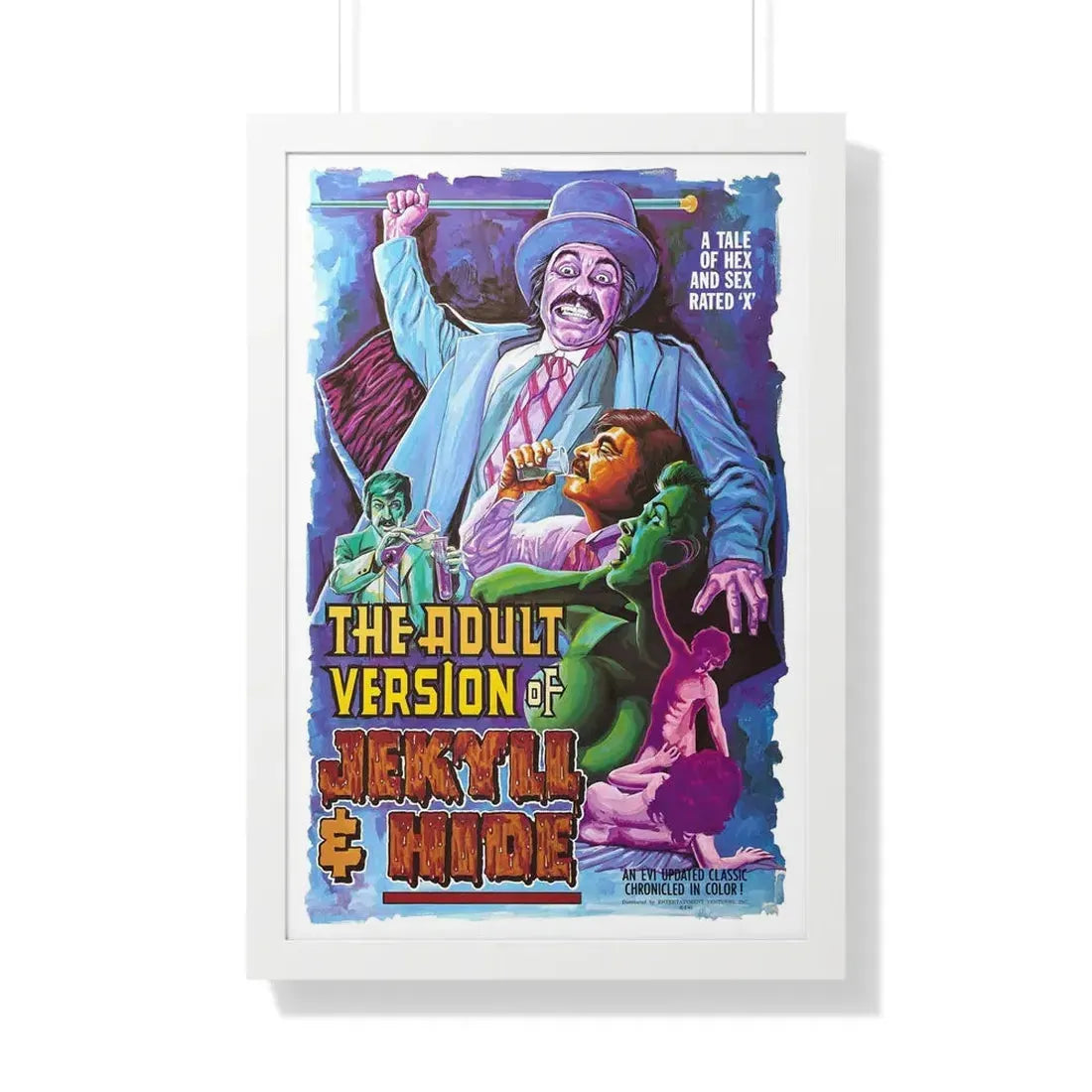 THE ADULT VERSION OF JEKYLL AND HIDE 1971 - Framed Movie Poster 20" x 30" White - The Sticker Space