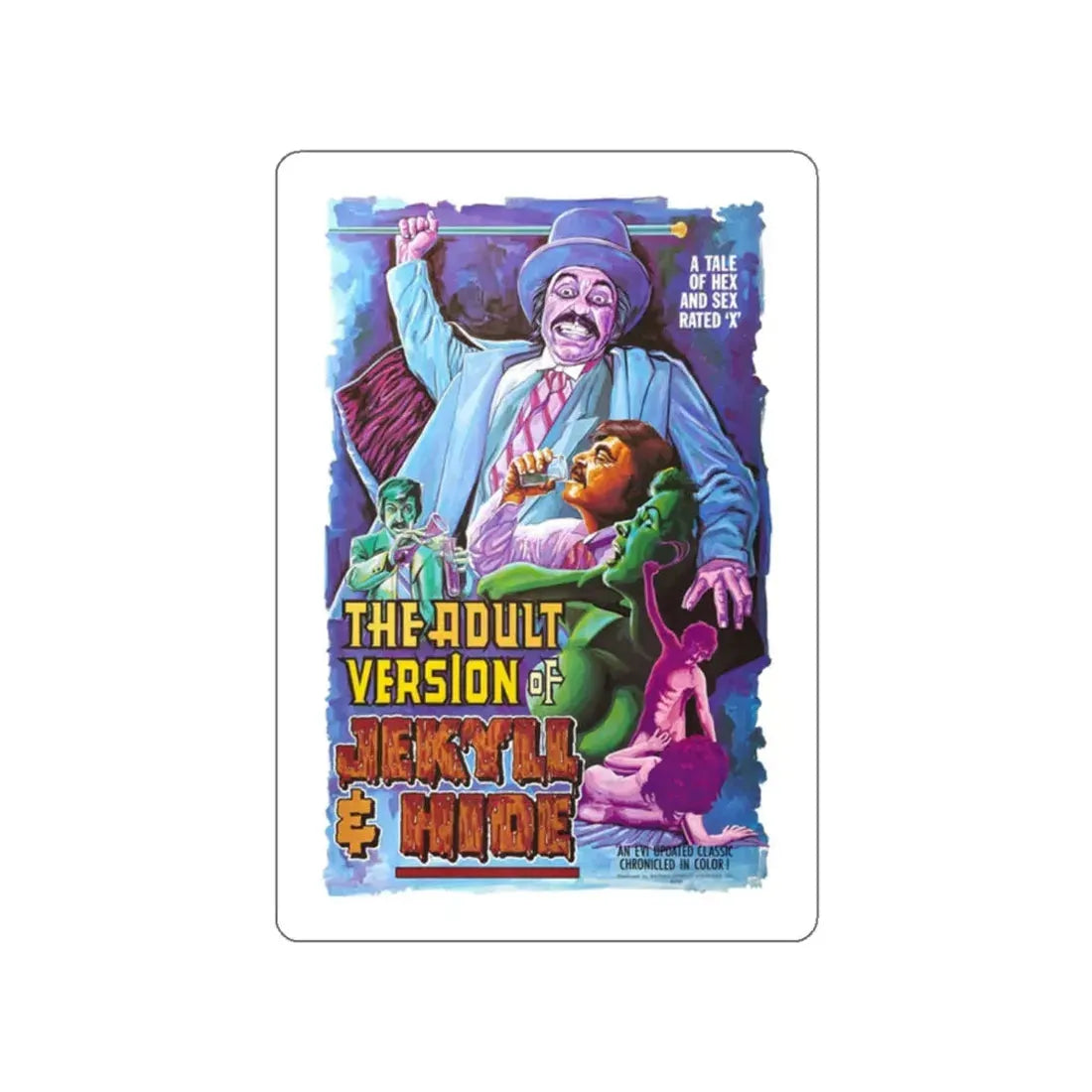 THE ADULT VERSION OF JEKYLL AND HIDE 1971 Movie Poster STICKER Vinyl Die-Cut Decal 2 Inch - The Sticker Space