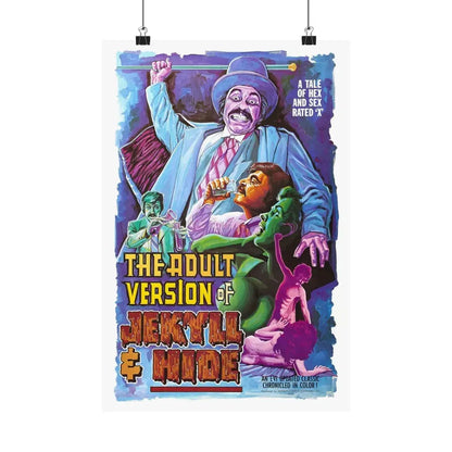 THE ADULT VERSION OF JEKYLL AND HIDE 1971 - Paper Movie Poster 12″ x 18″ Matte - The Sticker Space