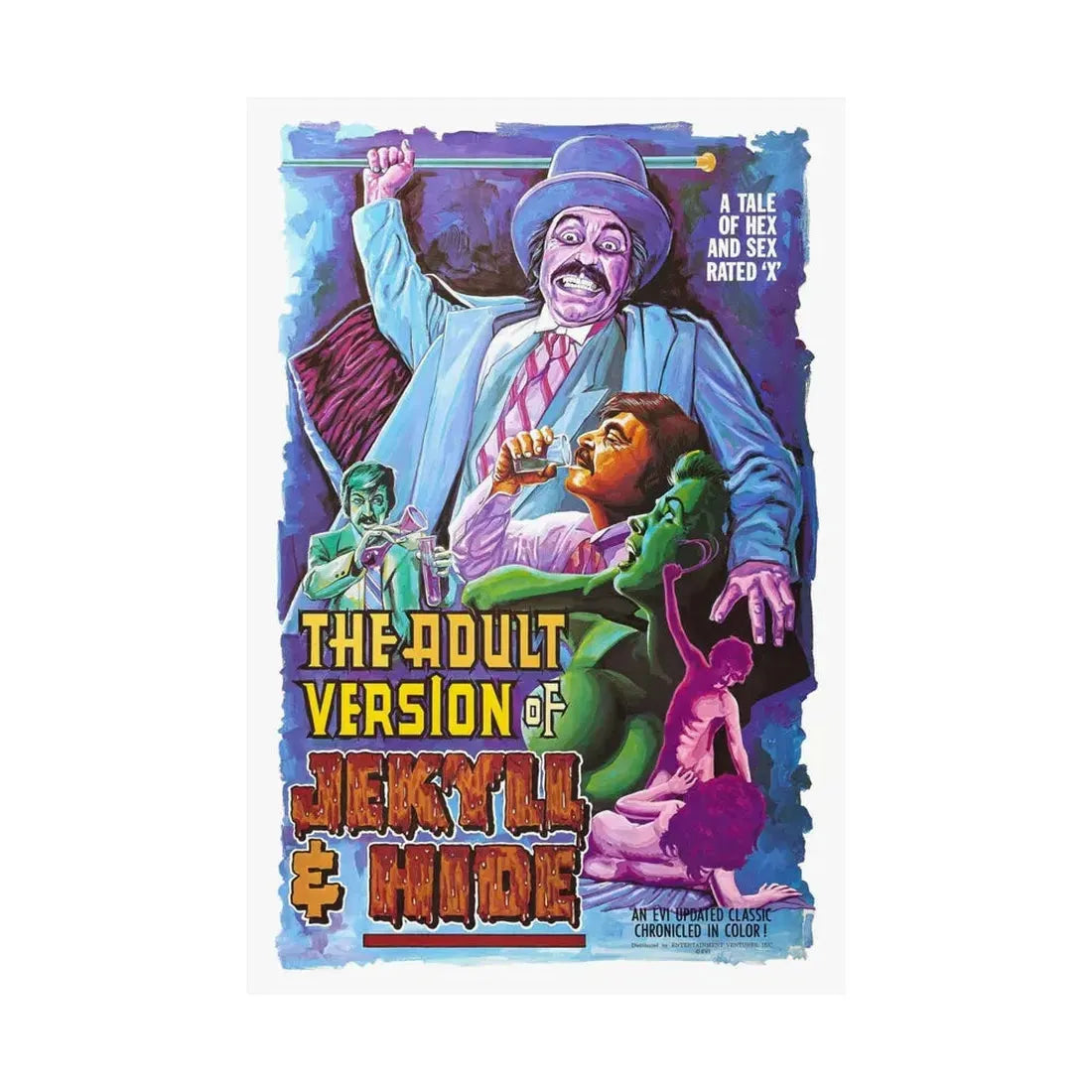 THE ADULT VERSION OF JEKYLL AND HIDE 1971 - Paper Movie Poster - The Sticker Space