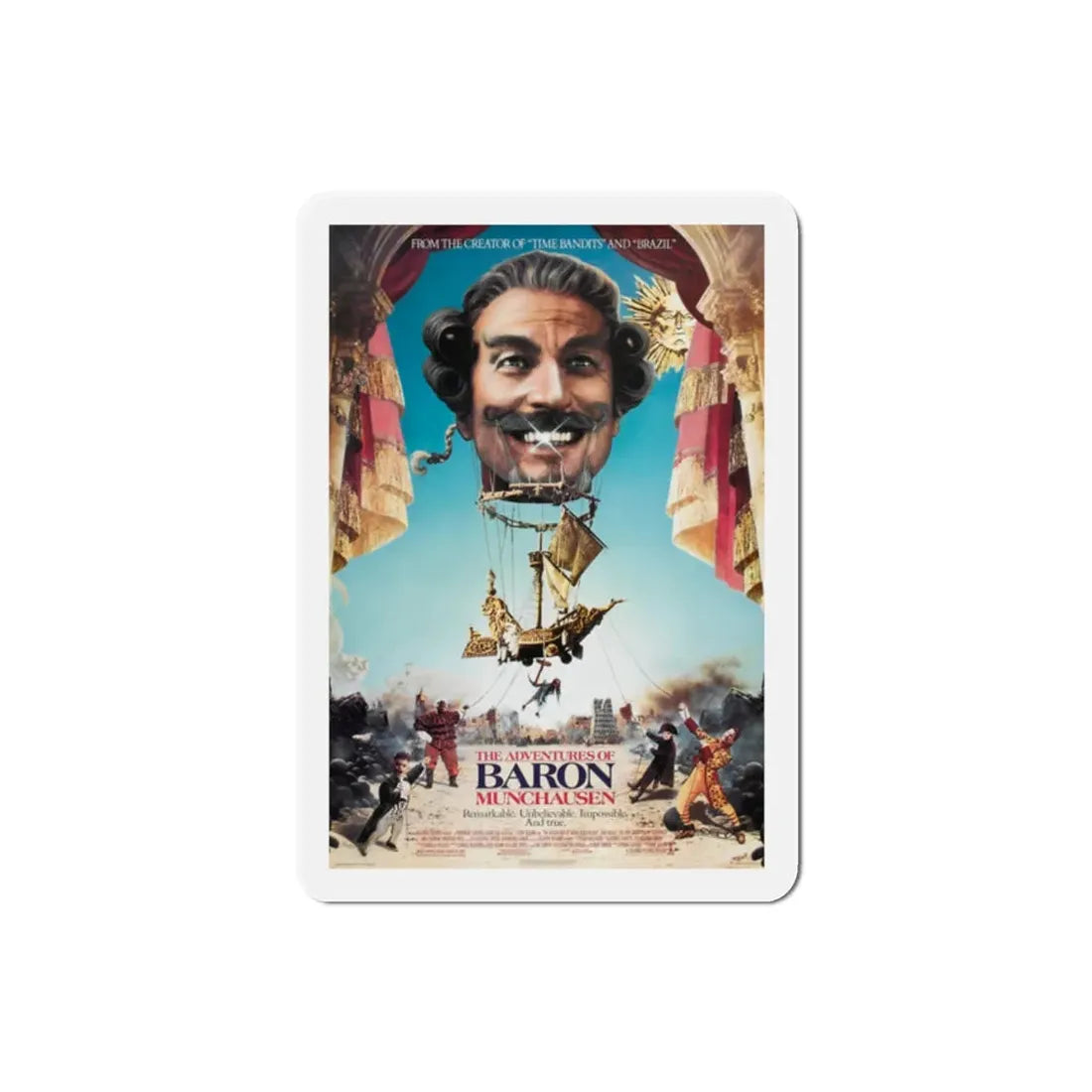 The Adventures of Baron Munchausen 1989 Movie Poster Refrigerator Magnet 2 Inch - The Sticker Space