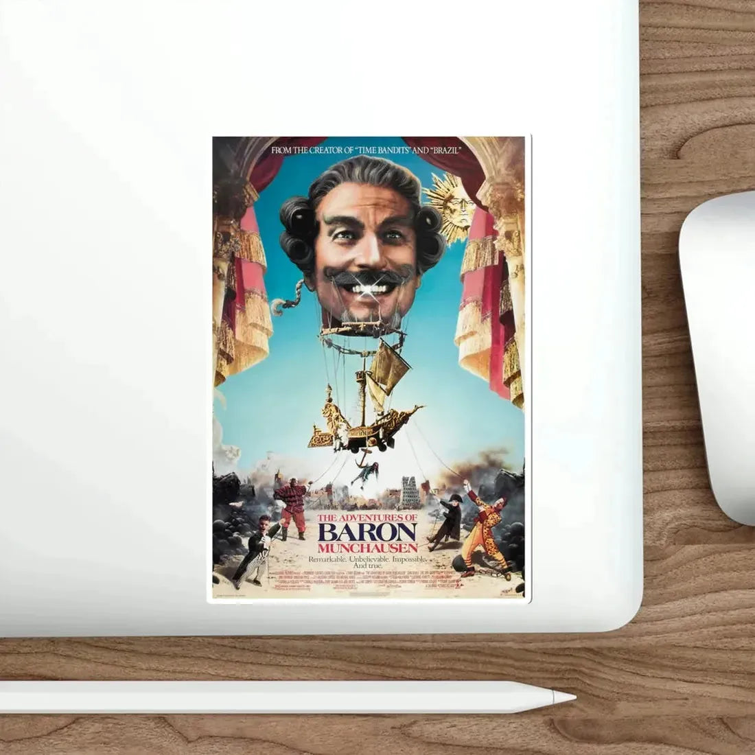 The Adventures of Baron Munchausen 1989 Movie Poster STICKER Vinyl Die-Cut Decal - The Sticker Space