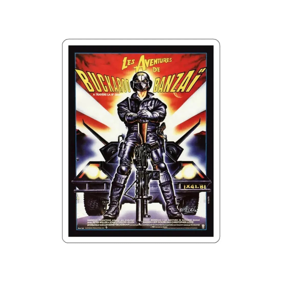 THE ADVENTURES OF BUCKAROO BANZAI ACROSS THE 8TH DIMENSION (2) 1984 Movie Poster STICKER Vinyl Die-Cut Decal 4 Inch - The Sticker Space