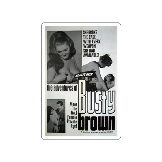 THE ADVENTURES OF BUSTY BROWN 1967 Movie Poster STICKER Vinyl Die-Cut Decal 2 Inch - The Sticker Space