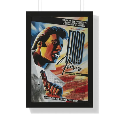THE ADVENTURES OF FORD FAIRLANE 1990 - Framed Movie Poster 16″ x 24″ Black - The Sticker Space