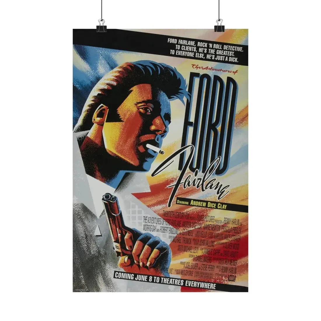 THE ADVENTURES OF FORD FAIRLANE 1990 - Paper Movie Poster 12″ x 18″ Matte - The Sticker Space