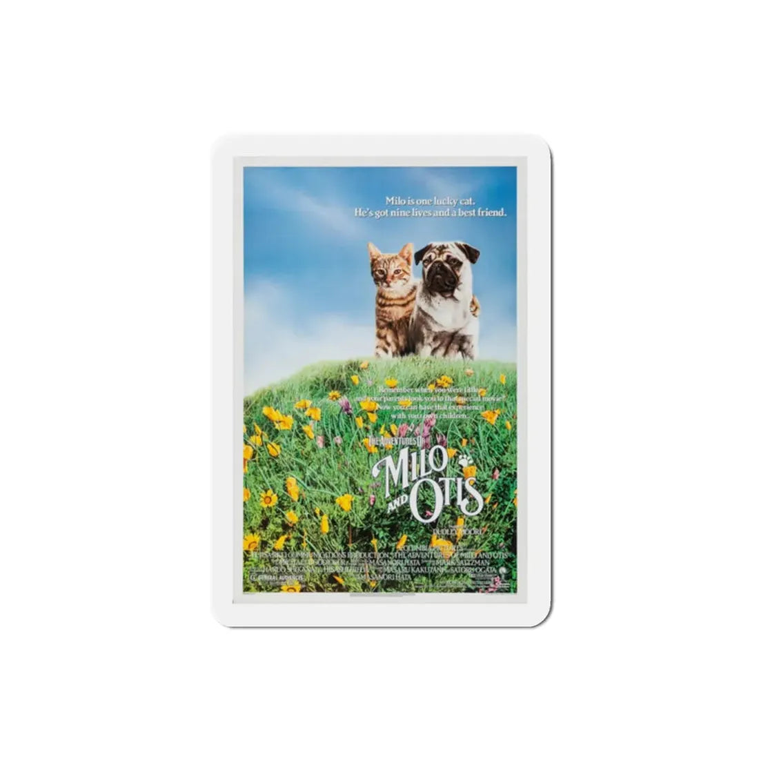 The Adventures of Milo and Otis 1989 Movie Poster Refrigerator Magnet 2 Inch - The Sticker Space