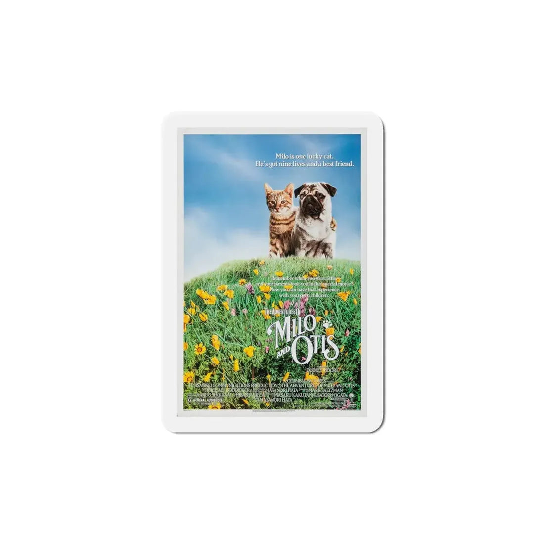 The Adventures of Milo and Otis 1989 Movie Poster Refrigerator Magnet 6 Inch - The Sticker Space