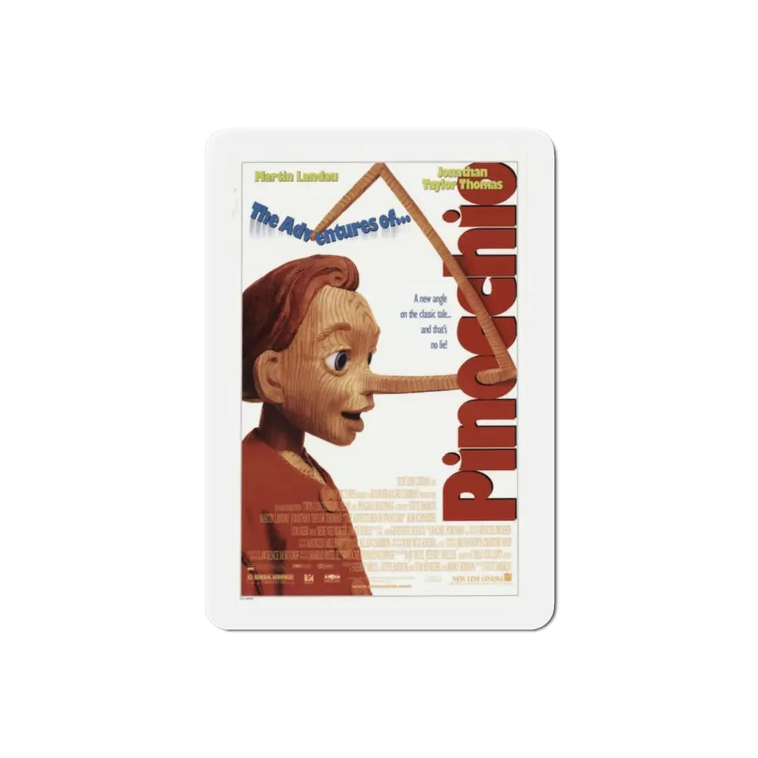 The Adventures Of Pinocchio 1996 Movie Poster Refrigerator Magnet 2 Inch - The Sticker Space