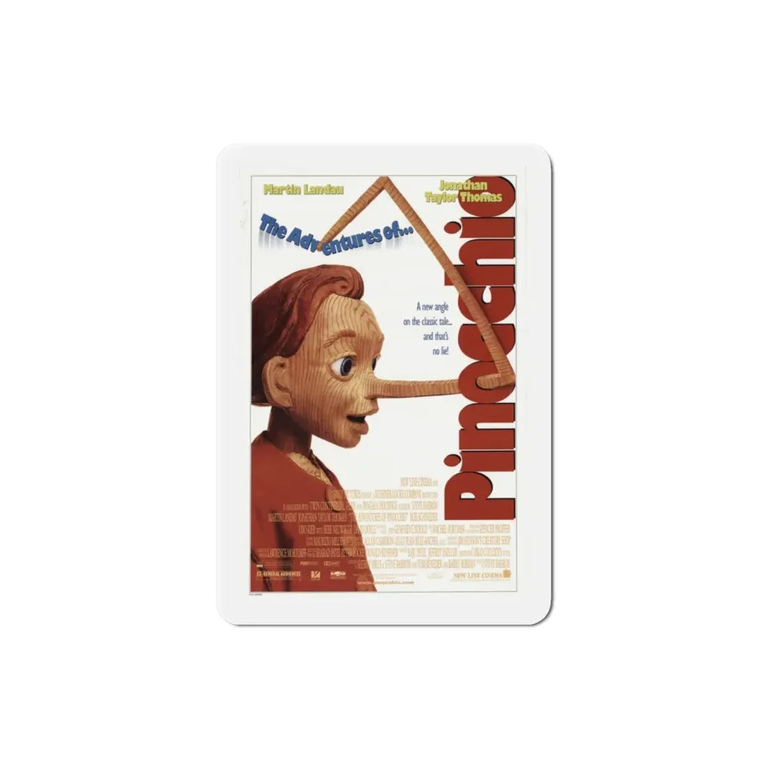 The Adventures Of Pinocchio 1996 Movie Poster Refrigerator Magnet 3 Inch - The Sticker Space