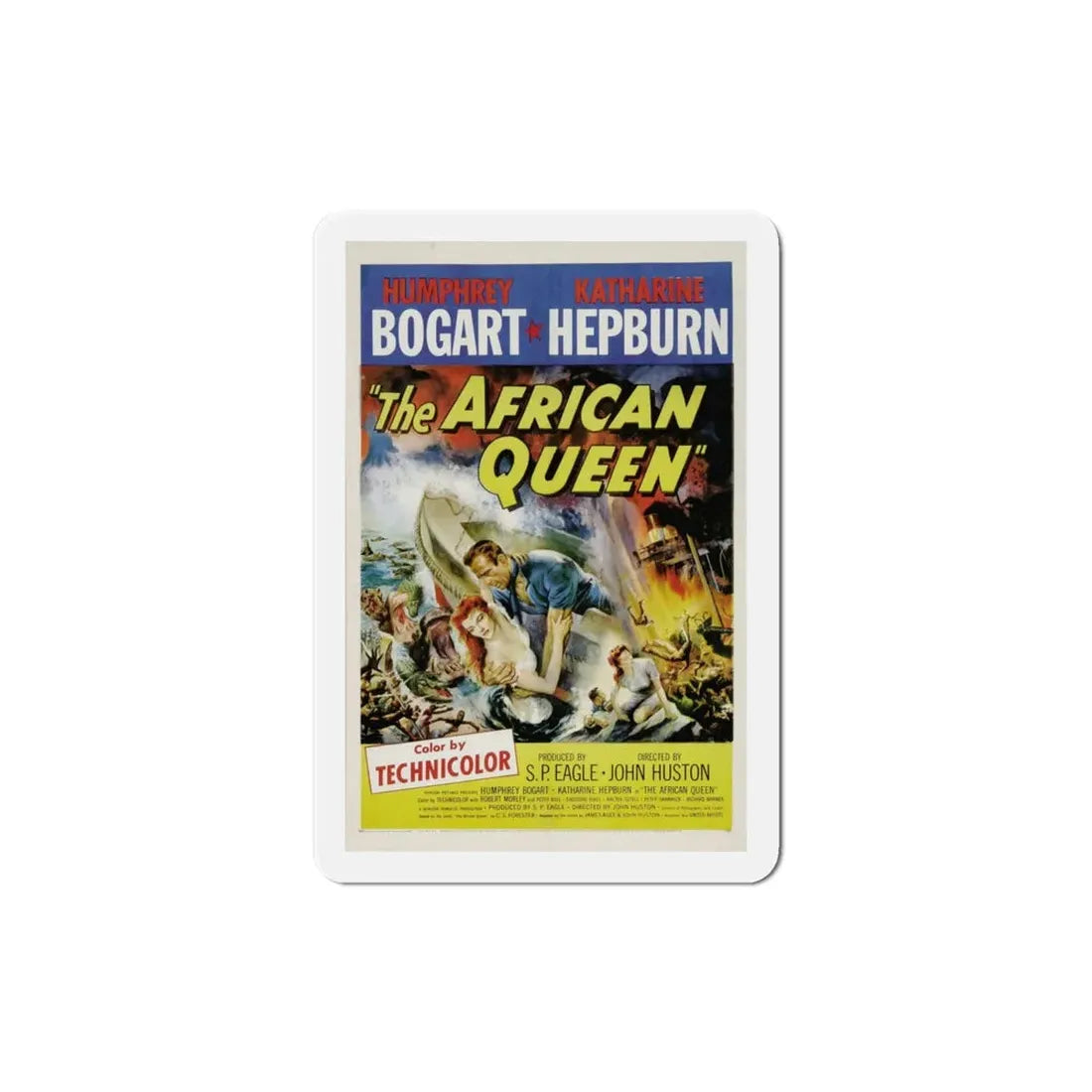 The African Queen 1951 Movie Poster Refrigerator Magnet 4 Inch - The Sticker Space