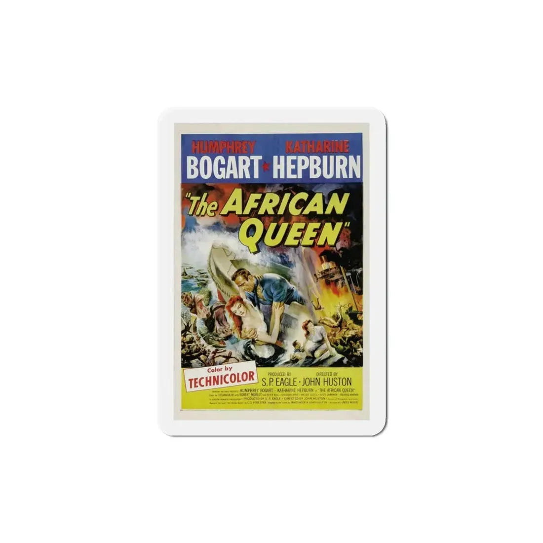 The African Queen 1951 Movie Poster Refrigerator Magnet 5 Inch - The Sticker Space