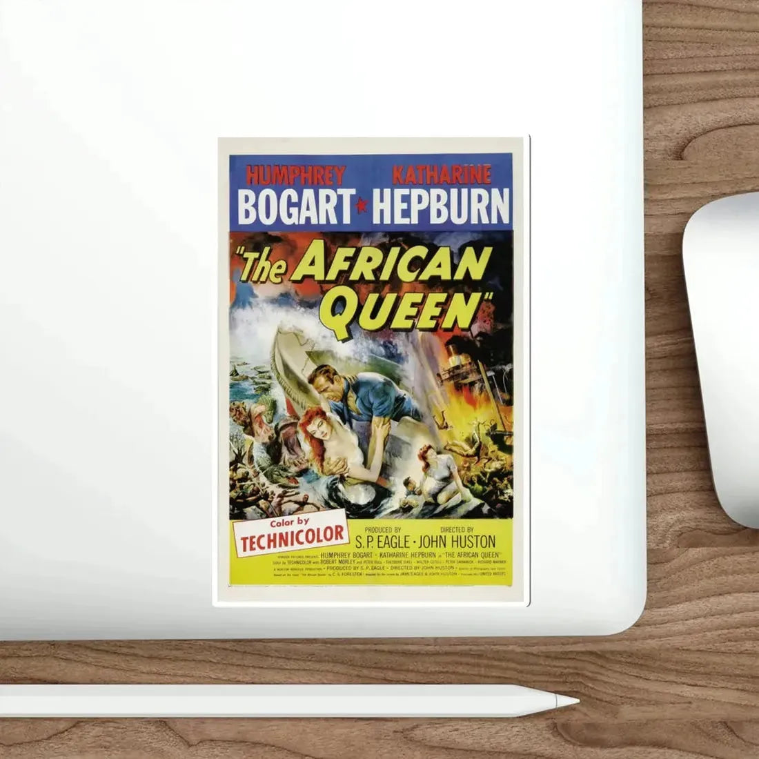 The African Queen 1951 Movie Poster STICKER Vinyl Die-Cut Decal - The Sticker Space