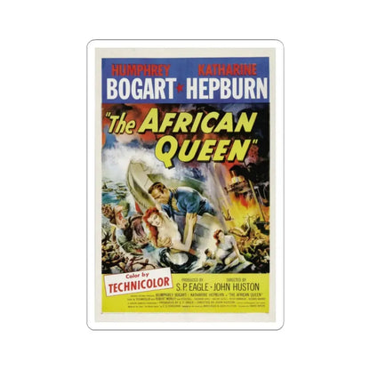 The African Queen 1951 Movie Poster - STICKER Vinyl Kiss-Cut Decal 2 Inch White - The Sticker Space