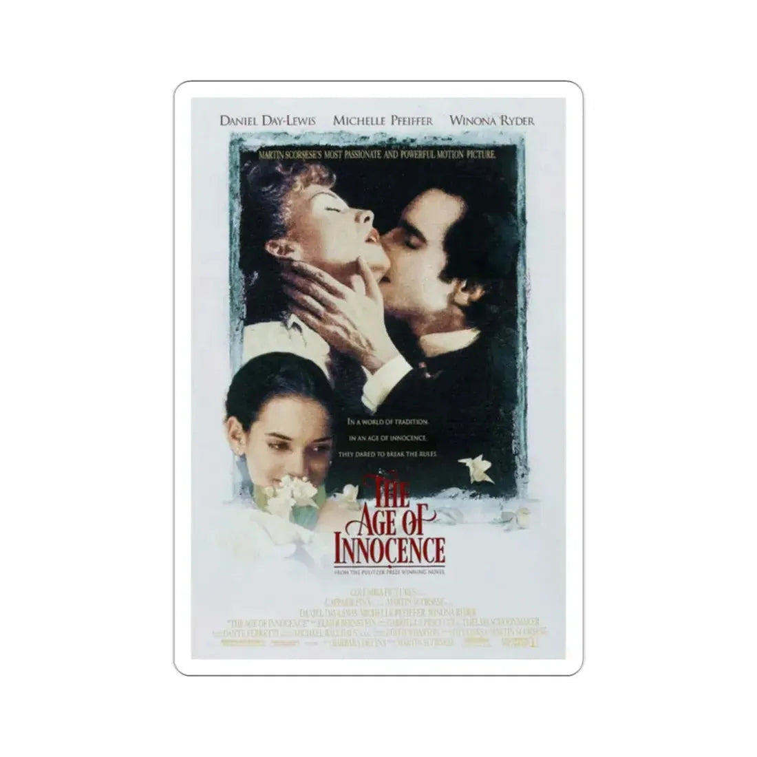 The Age of Innocence 1993 Movie Poster STICKER Vinyl Die-Cut Decal 2 Inch - The Sticker Space