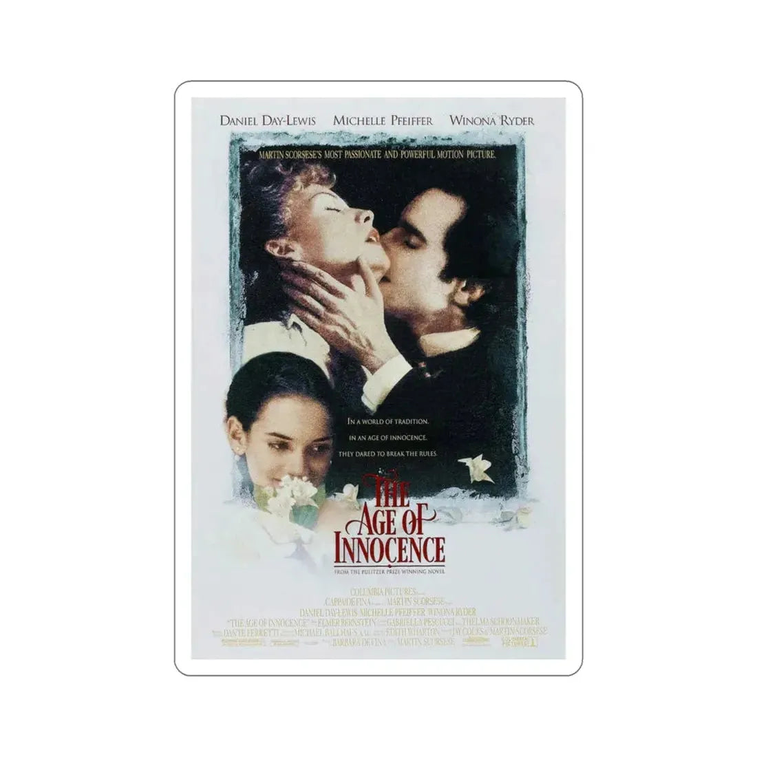 The Age of Innocence 1993 Movie Poster STICKER Vinyl Die-Cut Decal 5 Inch - The Sticker Space