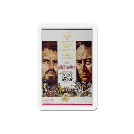 The Agony and the Ecstasy 1965 Movie Poster Refrigerator Magnet 2 Inch - The Sticker Space
