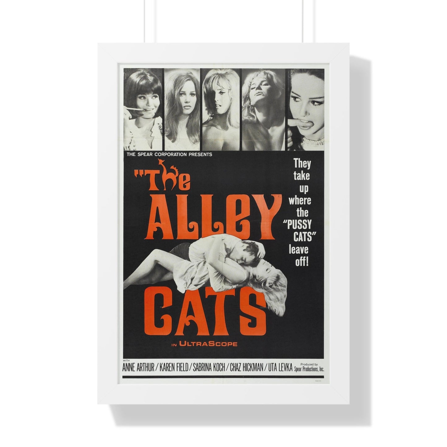 THE ALLEY CATS 1966 - Framed Movie Poster-16″ x 24″-The Sticker Space