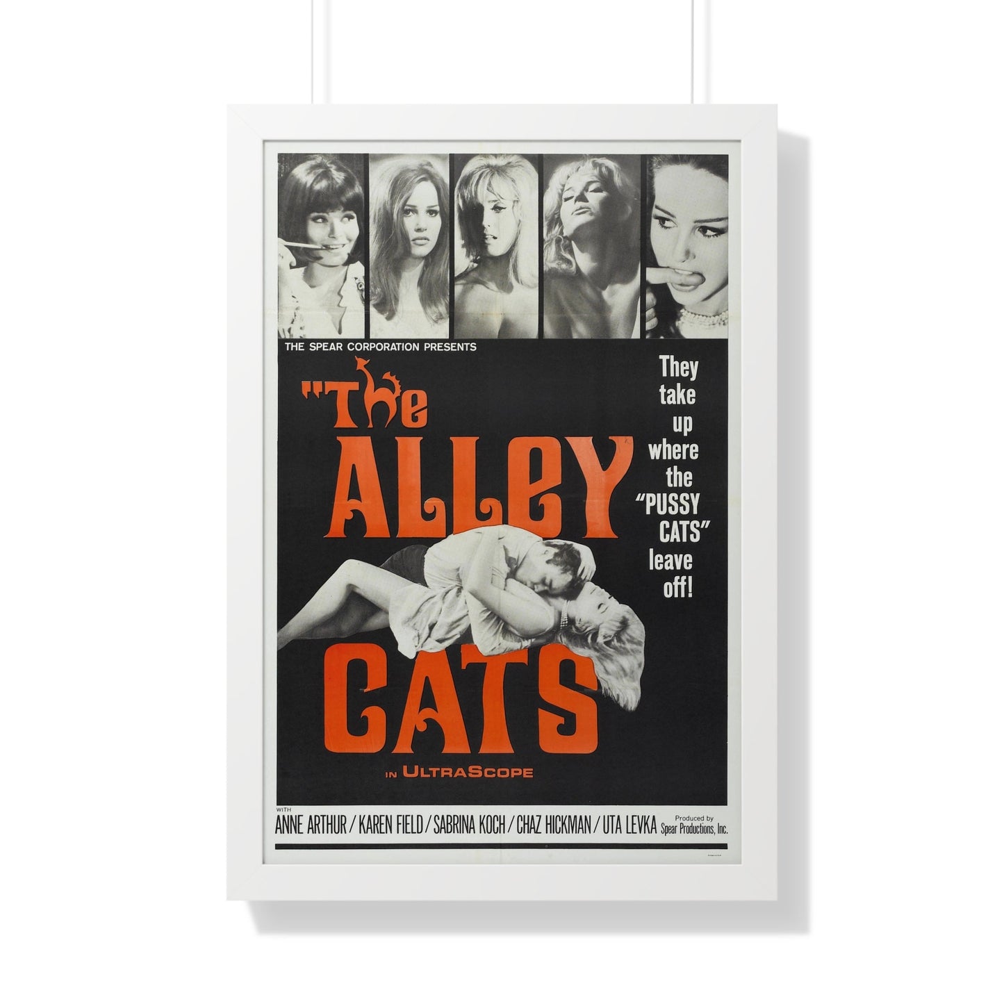 THE ALLEY CATS 1966 - Framed Movie Poster-20" x 30"-The Sticker Space