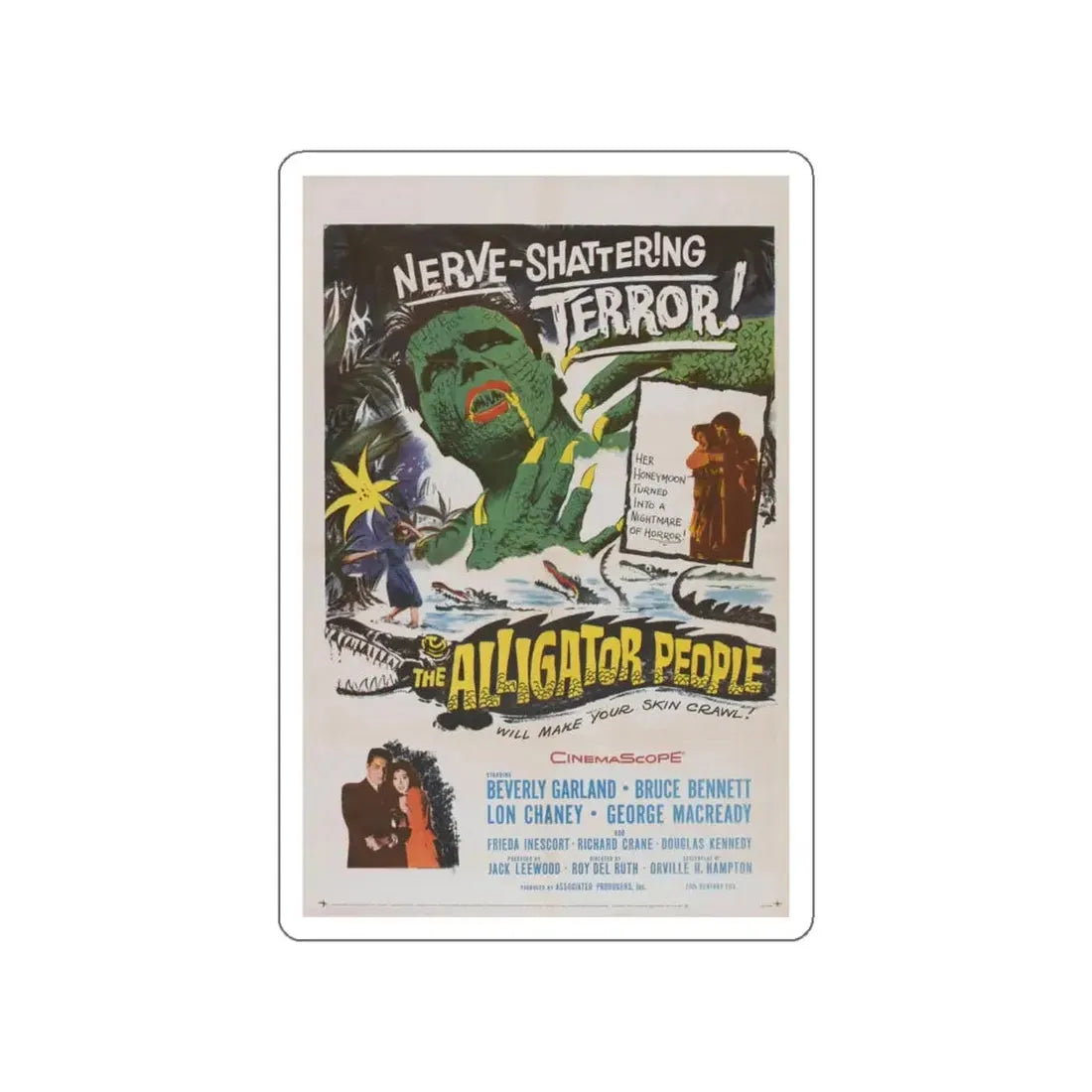 THE ALLIGATOR PEOPLE 1959 Movie Poster STICKER Vinyl Die-Cut Decal 6 Inch - The Sticker Space