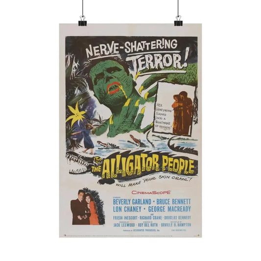 THE ALLIGATOR PEOPLE 1959 - Paper Movie Poster 12″ x 18″ Matte - The Sticker Space