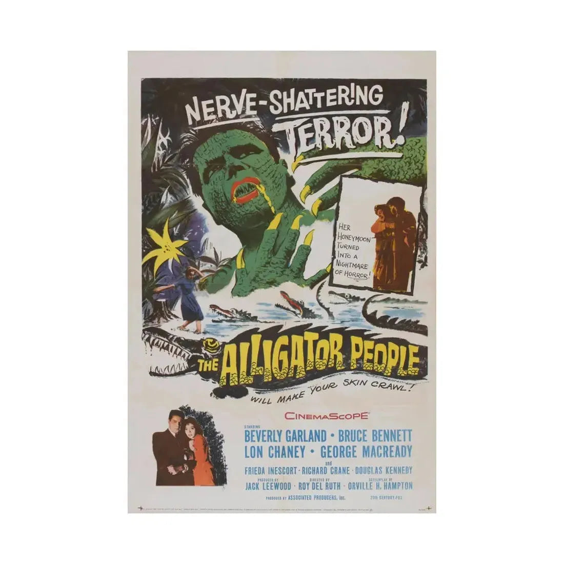 THE ALLIGATOR PEOPLE 1959 - Paper Movie Poster - The Sticker Space
