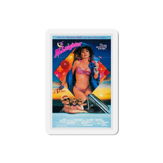 The Allnighter 1987 Movie Poster Refrigerator Magnet 2 Inch - The Sticker Space