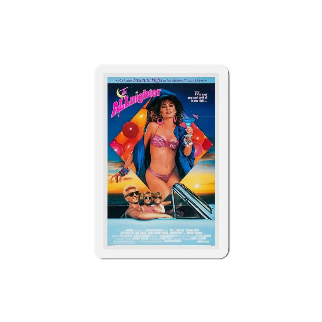 The Allnighter 1987 Movie Poster Refrigerator Magnet 4 Inch - The Sticker Space