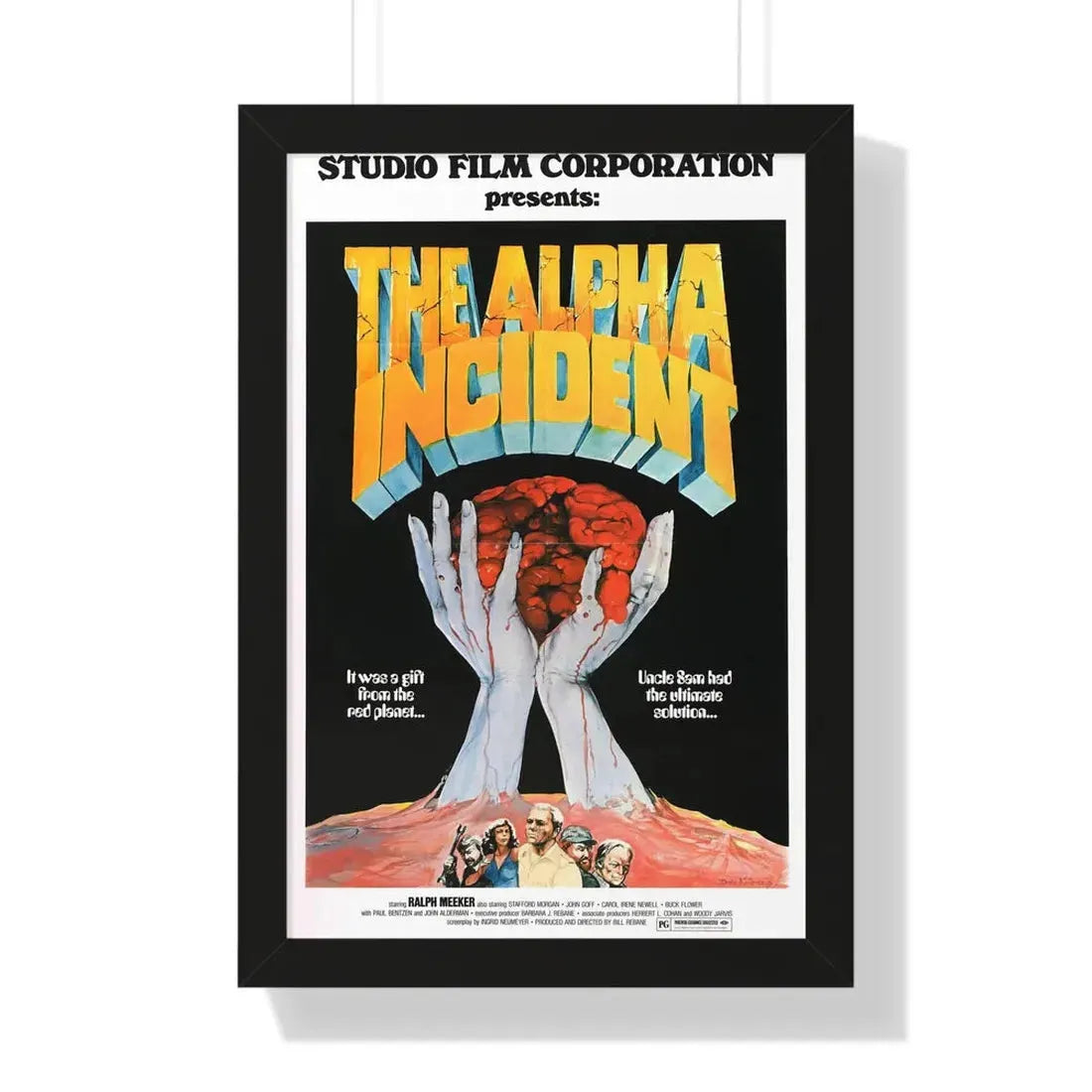 THE ALPHA INCIDENT 1976 - Framed Movie Poster 16″ x 24″ Black - The Sticker Space