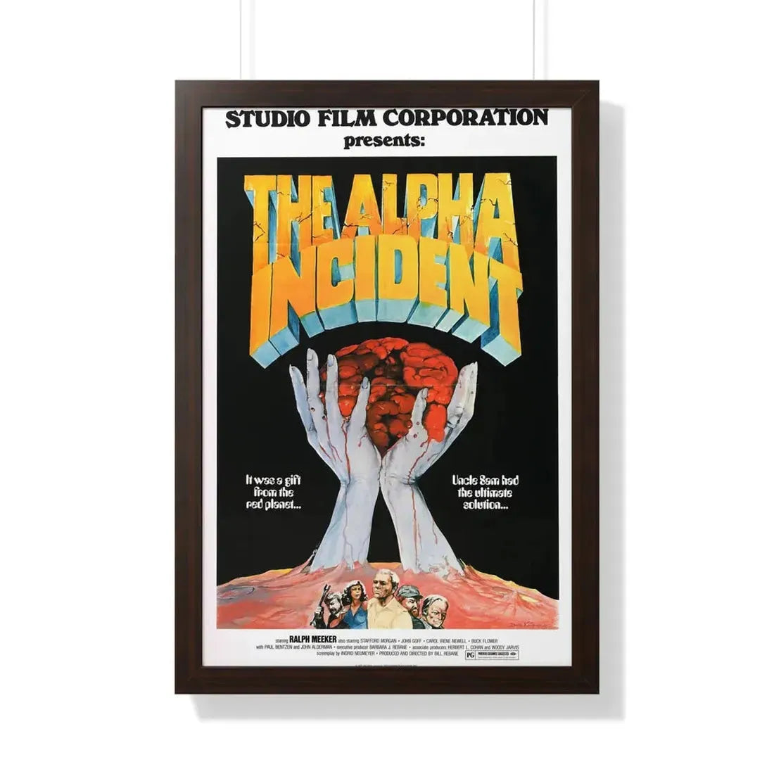 THE ALPHA INCIDENT 1976 - Framed Movie Poster 20" x 30" Walnut - The Sticker Space