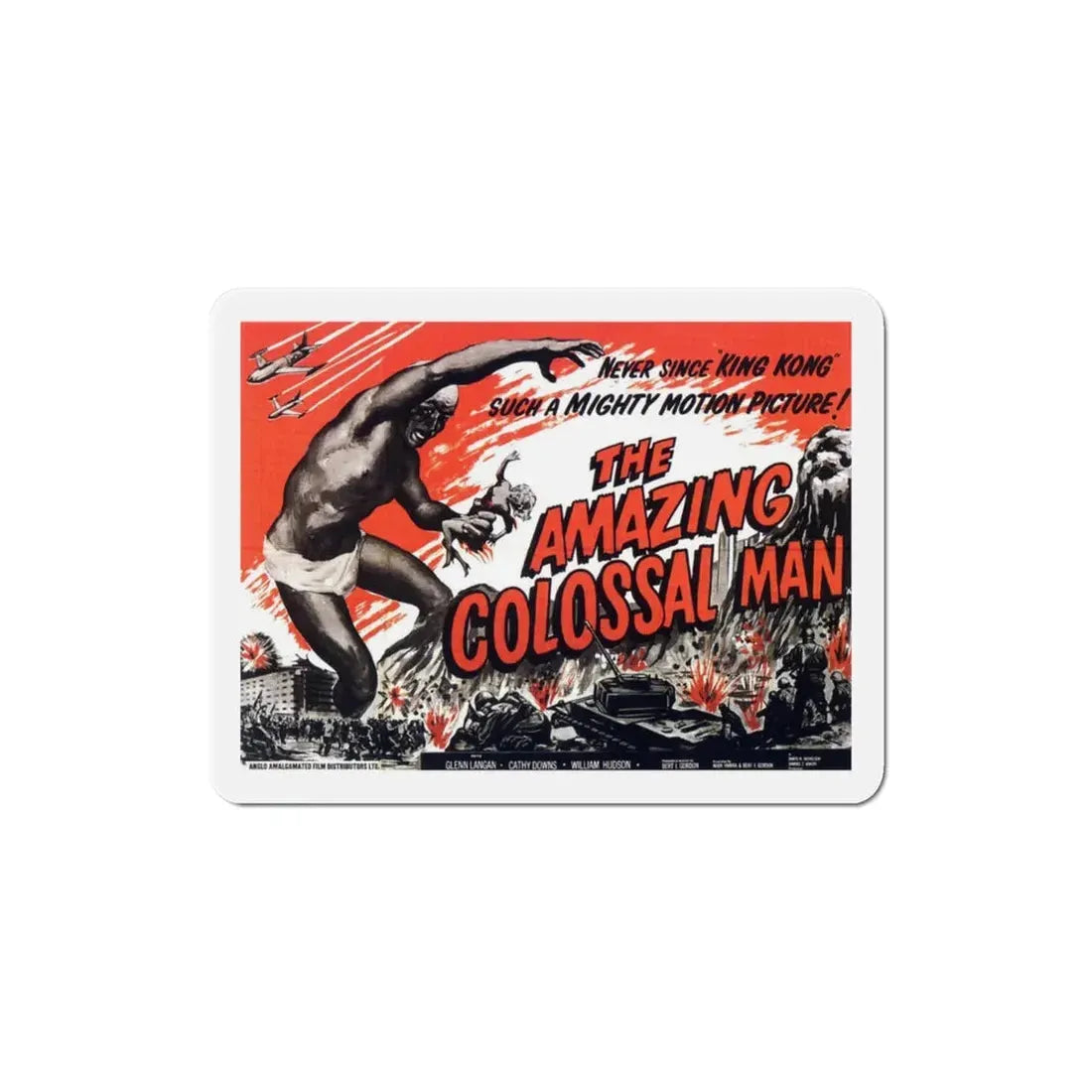 The Amazing Colossal Man 1957 Movie Poster Refrigerator Magnet 3 Inch - The Sticker Space