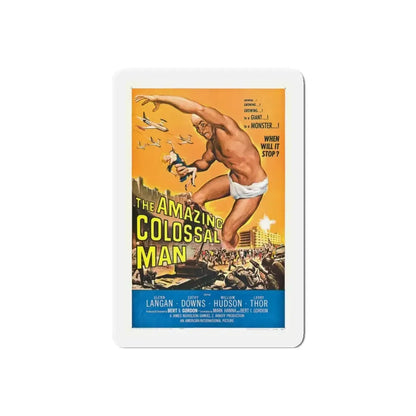 THE AMAZING COLOSSAL MAN 1957 Movie Poster - Refrigerator Magnet 6 Inch Die-Cut - The Sticker Space