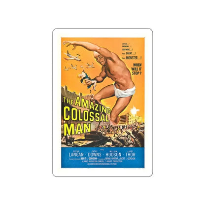 THE AMAZING COLOSSAL MAN 1957 Movie Poster STICKER Vinyl Die-Cut Decal 2 Inch - The Sticker Space