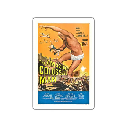THE AMAZING COLOSSAL MAN 1957 Movie Poster STICKER Vinyl Die-Cut Decal 5 Inch - The Sticker Space