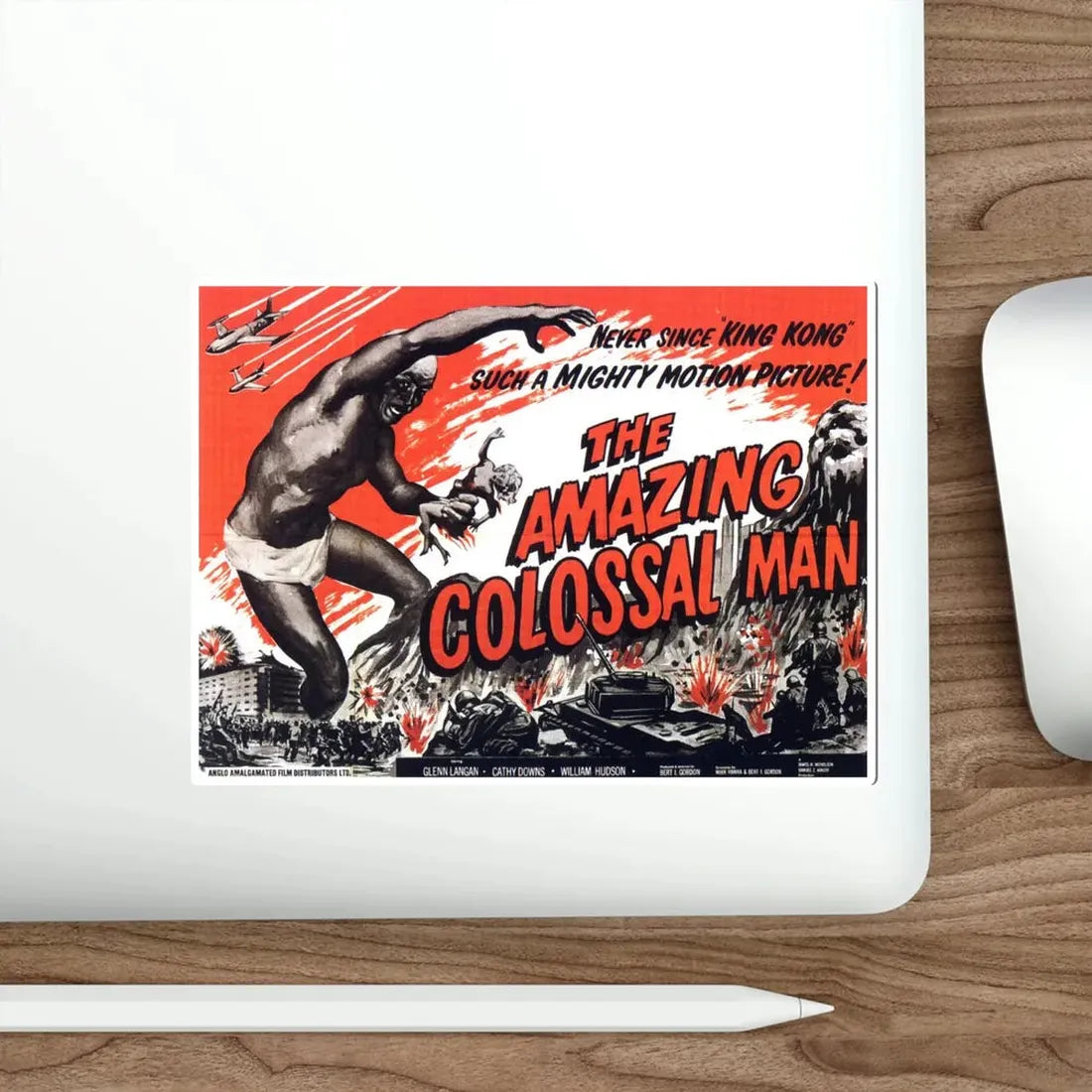 The Amazing Colossal Man 1957 Movie Poster STICKER Vinyl Die-Cut Decal - The Sticker Space