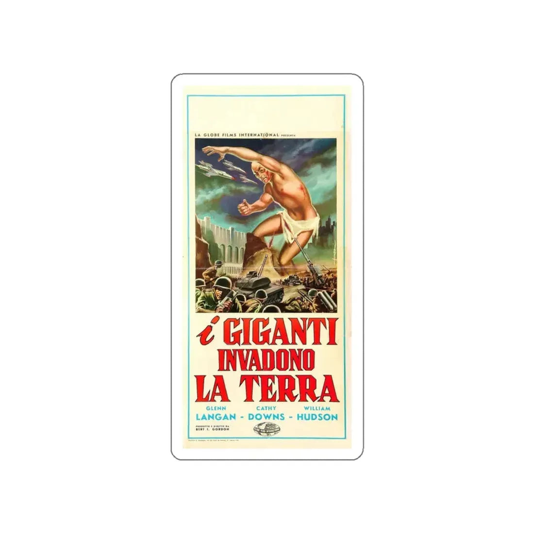 THE AMAZING COLOSSAL MAN (2) 1957 Movie Poster STICKER Vinyl Die-Cut Decal 6 Inch - The Sticker Space