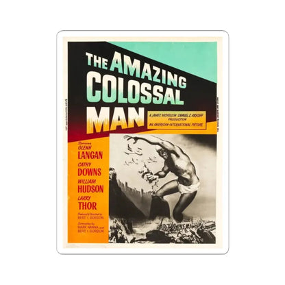 THE AMAZING COLOSSAL MAN (3) 1957 Movie Poster - STICKER Vinyl Kiss-Cut Decal 2 Inch White - The Sticker Space