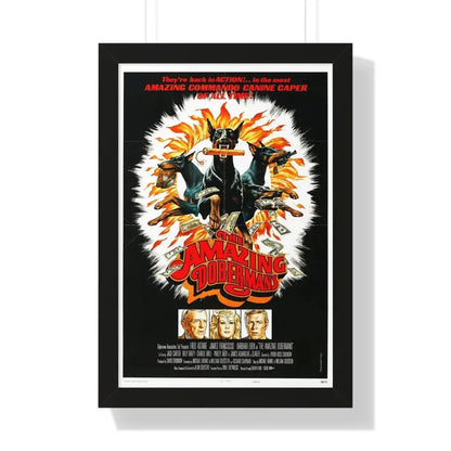 THE AMAZING DOBERMANS 1976 - Framed Movie Poster 16″ x 24″ Black - The Sticker Space