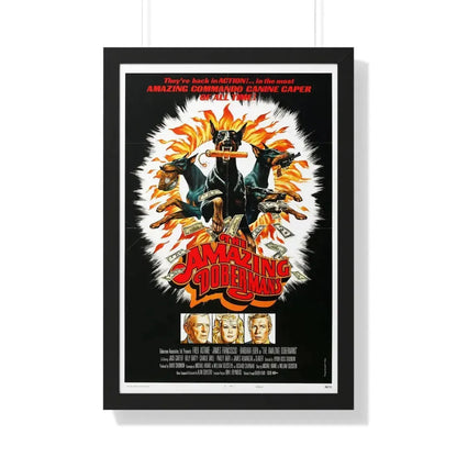 THE AMAZING DOBERMANS 1976 - Framed Movie Poster 20" x 30" Black - The Sticker Space