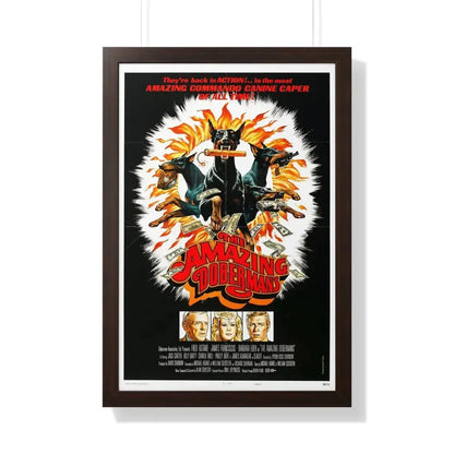THE AMAZING DOBERMANS 1976 - Framed Movie Poster 20" x 30" Walnut - The Sticker Space