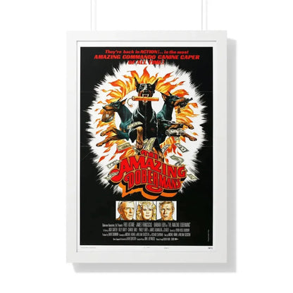 THE AMAZING DOBERMANS 1976 - Framed Movie Poster 20" x 30" White - The Sticker Space