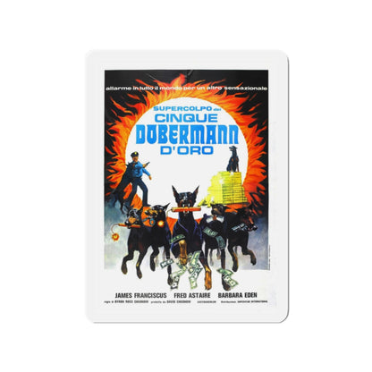 THE AMAZING DOBERMANS (2) 1976 Movie Poster - Refrigerator Magnet-2" x 2"-The Sticker Space