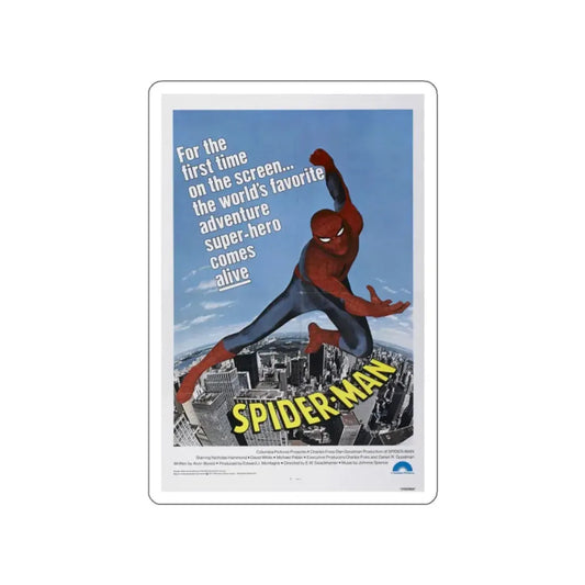 THE AMAZING SPIDER-MAN 1977 Movie Poster STICKER Vinyl Die-Cut Decal 2 Inch - The Sticker Space