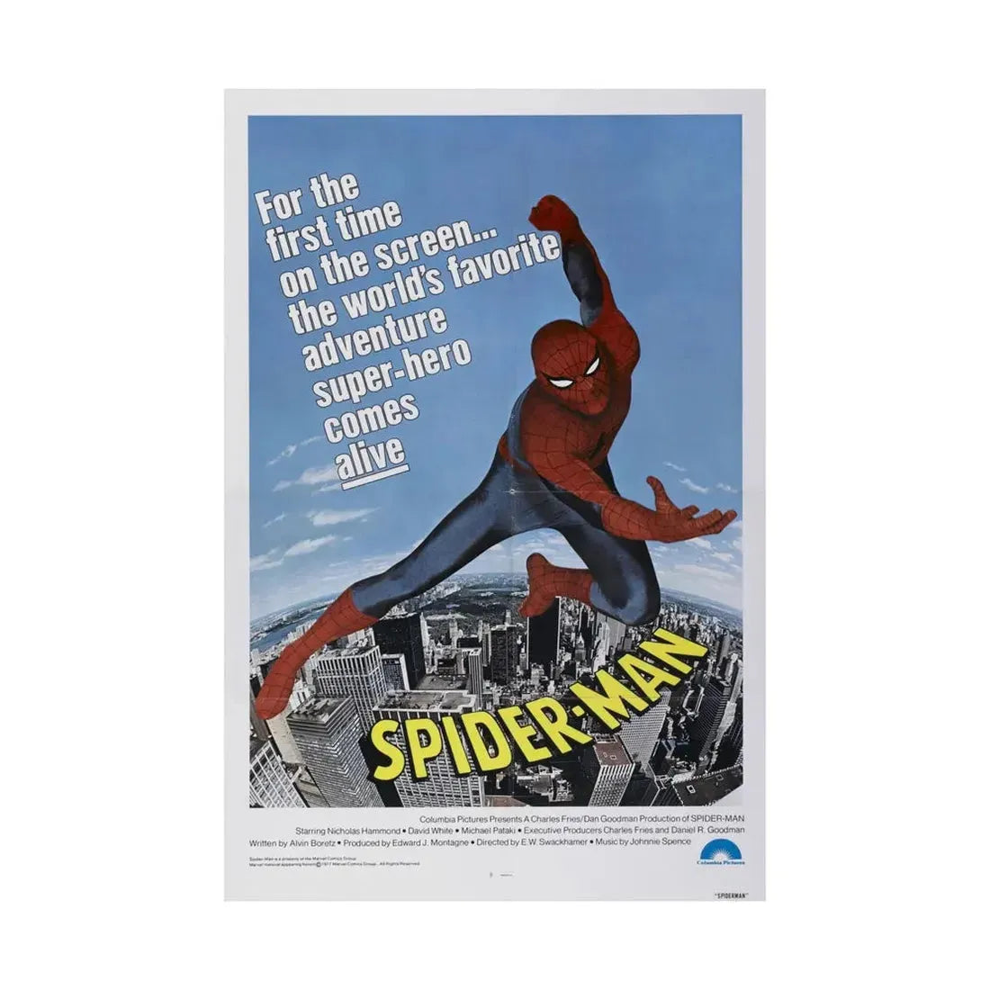 THE AMAZING SPIDER-MAN 1977 - Paper Movie Poster - The Sticker Space