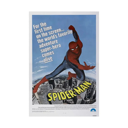 THE AMAZING SPIDER-MAN 1977 - Paper Movie Poster - The Sticker Space
