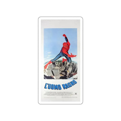 THE AMAZING SPIDER-MAN (ITALIAN) 1977 Movie Poster STICKER Vinyl Die-Cut Decal 4 Inch - The Sticker Space