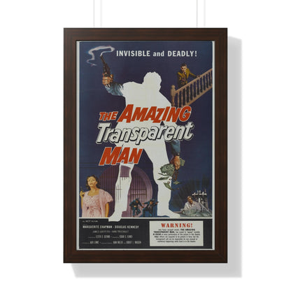 THE AMAZING TRANSPARENT MAN 1960 - Framed Movie Poster-16″ x 24″-The Sticker Space