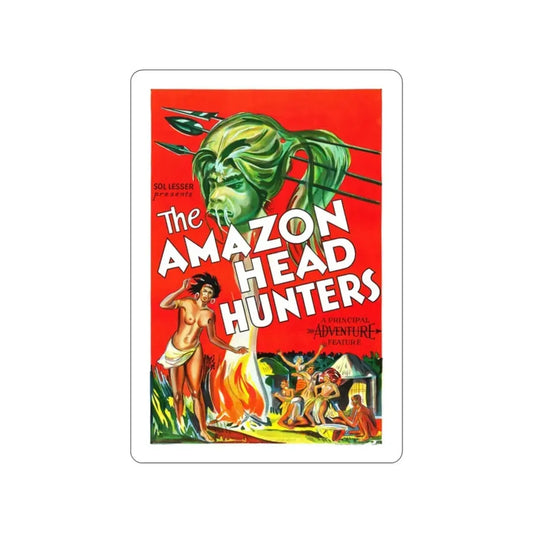 THE AMAZON HEAD HUNTERS 1932 Movie Poster STICKER Vinyl Die-Cut Decal 2 Inch - The Sticker Space