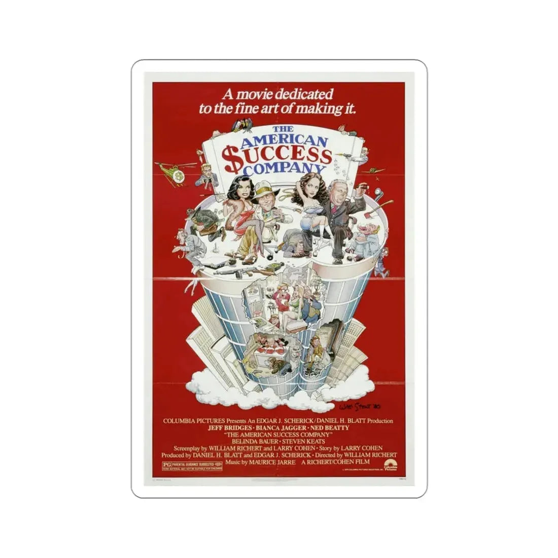 The American Success Company 1980 Movie Poster STICKER Vinyl Die-Cut Decal 3 Inch - The Sticker Space